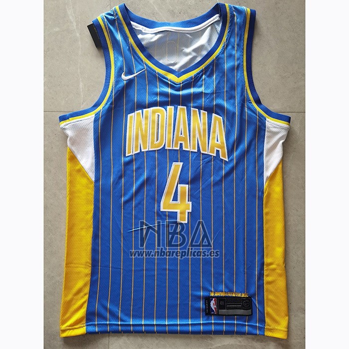 Camiseta Indiana Pacers Victor Oladipo NO 4 Ciudad 2020-21 Azul